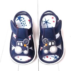 Squeaky Baby Tractor Blue Sandals  #New